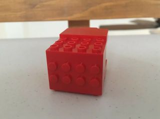 LEGO Red 9V Monorail Motor Cover Only Airport Shuttle 6399 Rare Train Part 2619 4