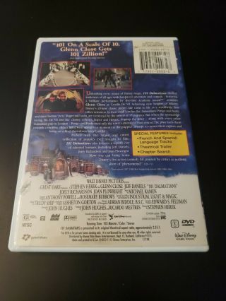 101 Dalmatians (DVD,  1998) Widescreen Glenn Close Rare Oop S&H (BX2) 2