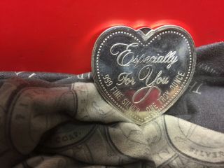 Rare Heart Shape Precious Metals,  1 Troy Ounce 999 Silver Art Bar (bullion)