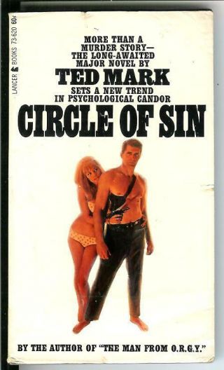 Circle Of Sin By Ted Mark,  Rare Us Lancer Sexy Sleaze Crime Spy Pulp Vintage Pb