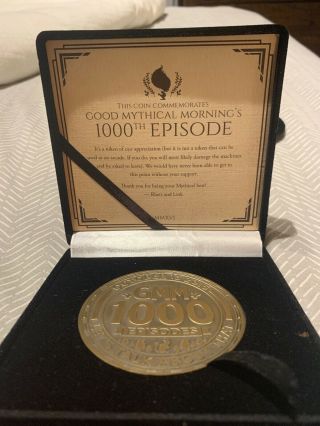 Rare Good Mythical Morning 1000th Episode Commemorative Coin W Case