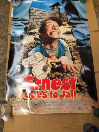 Ernest Goes To Jail Movie Poster - - Rare Jim Varney