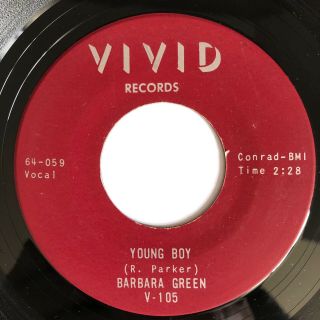 Rare ' 64 Northern Soul Vivid 45 Barbara Green - I Should Have Treated You Right 2