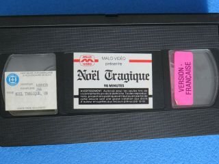 NOEL TRAGIQUE (BLACK CHRISTMAS) VHS VG MEGA RARE FRENCH NTSC THRILLER - HORROR 3