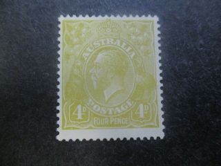 Kgv Stamps: 4d Olive Smw Perf 13.  5 X 12.  5 - Rare (d16)
