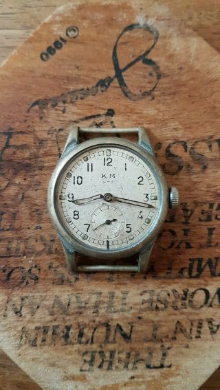 Very Rare Ww2 German Kriegsmarine Km Watch