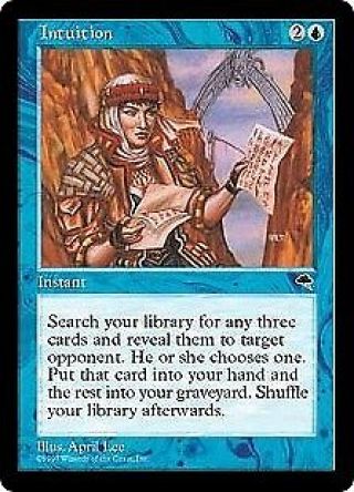 Magic The Gathering Mtg Tempest Intuition - Slight Play (sp)