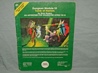 Ad&d 1st Ed Module - S1 Tomb Of Horrors (very Rare By Gary Gygax And Vg, )