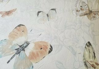 Rare POTTERY BARN Butterflies/Butterfly KING DUVET 2