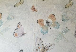 Rare POTTERY BARN Butterflies/Butterfly KING DUVET 5