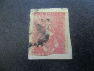 Victoria Stamps: Half Length On Piece - Rare (f235)