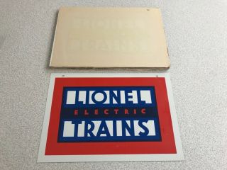 16 Rare Lionel Train Dealer 8” X 12” Double Sided Tin Signs Factory Samples