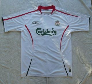 Liverpool 2005 2006 Away Shirt Rare Reebok Carlsberg (m)