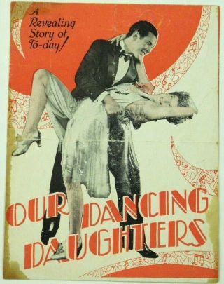 Our Dancing Daughters Rare 1928 Silent Film Joan Crawford Movie Herald