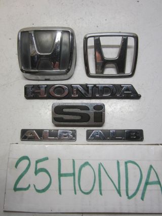 1990 - 1991 Honda Prelude Si A.  L.  B.  Emblem Set Oem Jdm Rare Ba3 Ba4