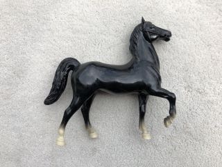 Rare Vintage Breyer Horse P40 Glossy Black Beauty Fury Prancer Star Variation