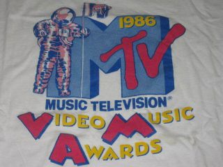 Mtv / Music Television 1986 Video Music Awards (vmas) T - Shirt Rare