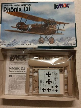 1/72 Mac Distribution Phonix D.  I Austro - Hungarian Wwi Fighter,  Rare,  Oop