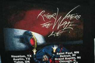 Roger Waters Pink Floyd The Wall Live Shirt Small S Rare Concert Tour 4