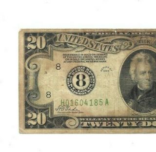 $20 Number " 8 " (st.  Louis) 1928 " Rare " Number " 8 " (st.  Louis) 1928 Rare Item