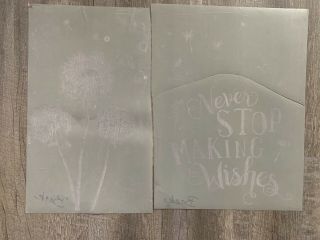 Rare Retired Chalk Couture Never Stop Making Wishes Transfer / Stencil.