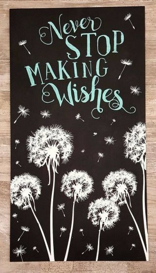 Rare Retired Chalk Couture NEVER STOP MAKING WISHES Transfer / Stencil. 3