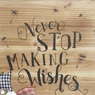 Rare Retired Chalk Couture NEVER STOP MAKING WISHES Transfer / Stencil. 4