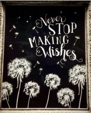 Rare Retired Chalk Couture NEVER STOP MAKING WISHES Transfer / Stencil. 5