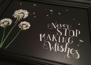 Rare Retired Chalk Couture NEVER STOP MAKING WISHES Transfer / Stencil. 6
