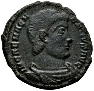 Magnentius (350 - 353 Ad) Rare Follis.  Trier Mc 2474