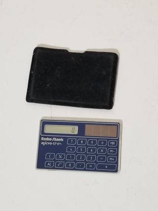 Vintage Radio Shack Micro - Thin Calculator Ec 413 Credit Card Size Solar Rare