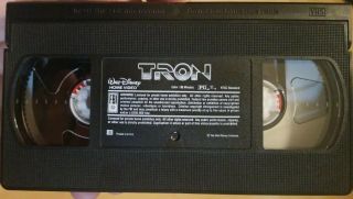 Disney ' s TRON (VHS 1982) Movie Jeff Bridges Steven Lisberger RARE 2