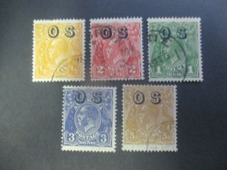 Kgv Stamps: Overprint Os Set - Rare (g369)