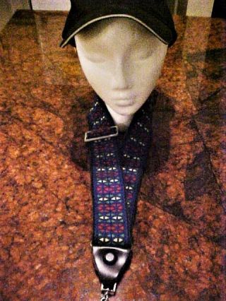 Rare Vintage 1960s Hippie Woven Sax Saxophone Strap Stained Glass England