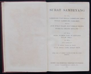 Rare 1911 Malaya Sarawak Book Of Common Prayer In Sea Dayak Iban Sarawak
