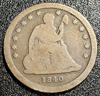 ☆rare 1840 O Seated Liberty Quarter,  With Drapery,  Only 43,  000 Minted☆