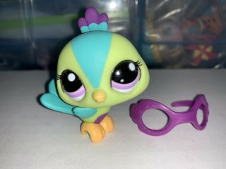 Littlest Pet Shop Lps Blythe Gorgeous In Green Peacock 2412 Very Rare & Htf