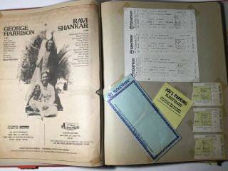 Rare One Of A Kind 1974 George Harrison Concert Ticket Stub The Forum Scrapbook