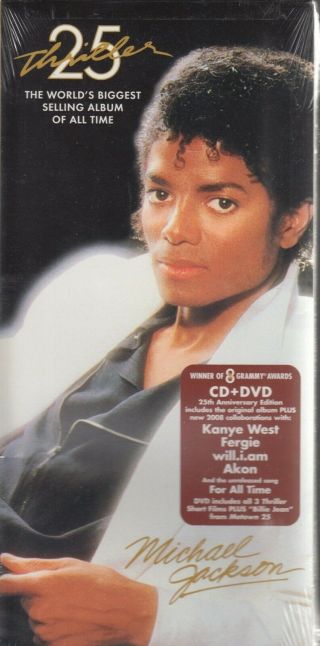 1 Cent Cd Michael Jackson Thriller 25th Anniversary Rare Longbox 17986
