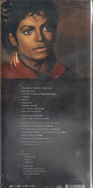 1 CENT CD MICHAEL JACKSON Thriller 25th Anniversary rare longbox 17986 2