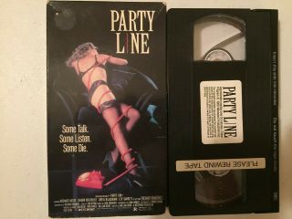 Party Line Vhs Rare Slasher Leif Garrett Horror 1988 Sony Video Cult Big Box Oop