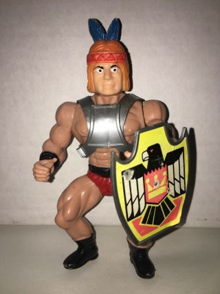 Rare Vintage 1980s Galaxy Heroes Warriors Motu He - Man Ko Geronimo Figure Shield