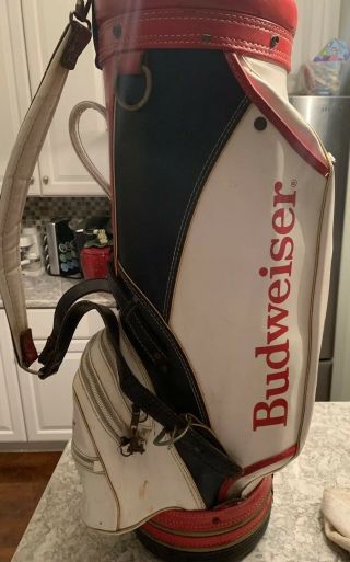 Rare Vintage Budweiser King of Beers Staff Style Golf Bag Last Call:b4 goodwill 3