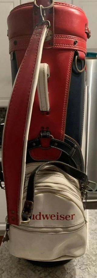 Rare Vintage Budweiser King of Beers Staff Style Golf Bag Last Call:b4 goodwill 4