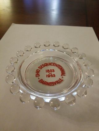 Vintage Imperial Glass Candlewick Ohio Sesqui - Centennial 1803 - 1953 Ashtray Rare