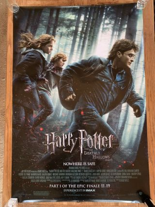 Harry Potter Deathly Hallows Part 1 Poster 27x40 Ds Rare