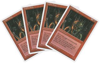 Goblin King [4x X4] 4th Edition Nm - M Red Rare Magic The Gathering Cards Abugames