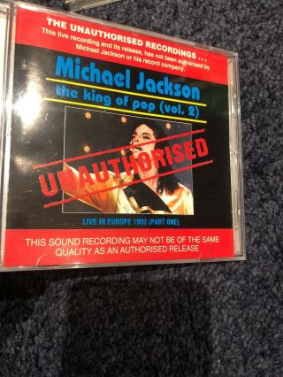 Michael Jackson The King Of Pop Cd Live In Europe Vol.  2 Rare Banana Australia