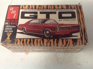 Vintage Rare Amt Pontiac Gto Car Model Kit Unbuilt In Box George Barris