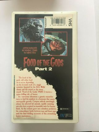 Foods of the Gods 2 VHS Rare OOP Paul Coufos Vintage Horror 2